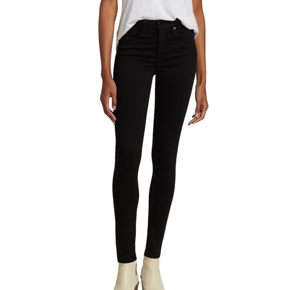 Women's RAG & BONE Black Mid Rise Cate Skinny Jeans Size 25 Coal NWT - Picture 1 of 15